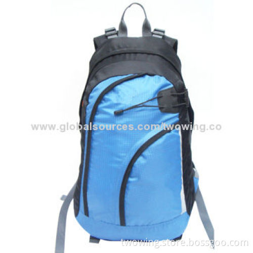 Hiking backpack with embossed back system, 420D nylon fabric